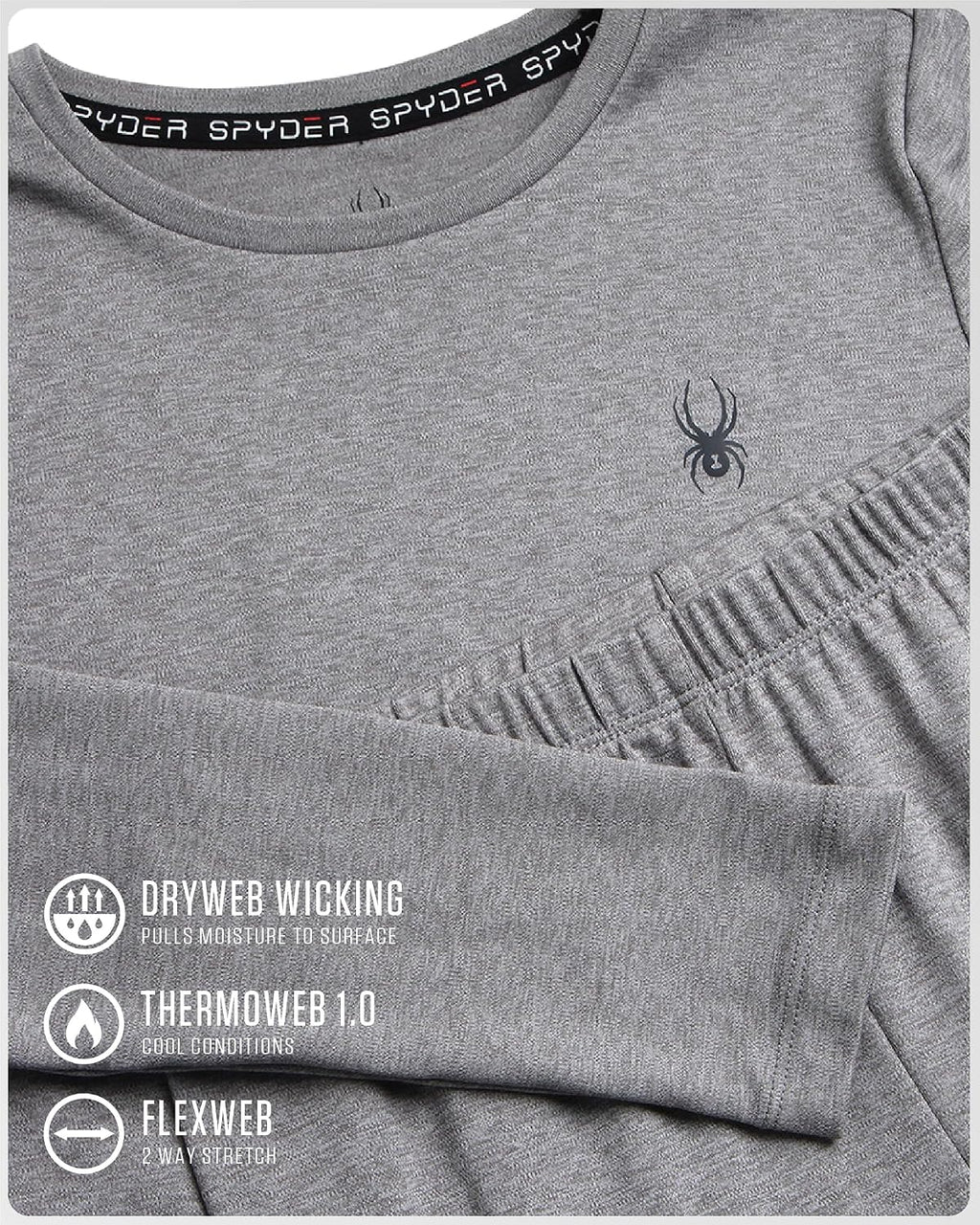 Kids Thermal Underwear Set - 2-Piece Moisture Wicking Stretch Soft | Soft Stretch Base Layer, Warm Breathable Comfort