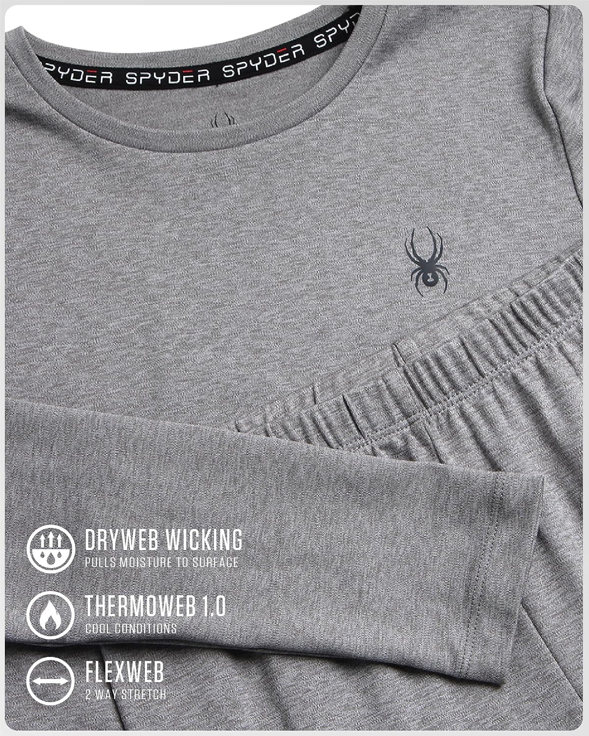 Kids Thermal Underwear Set - 2-Piece Moisture Wicking Stretch Soft | Soft Stretch Base Layer, Warm Breathable Comfort