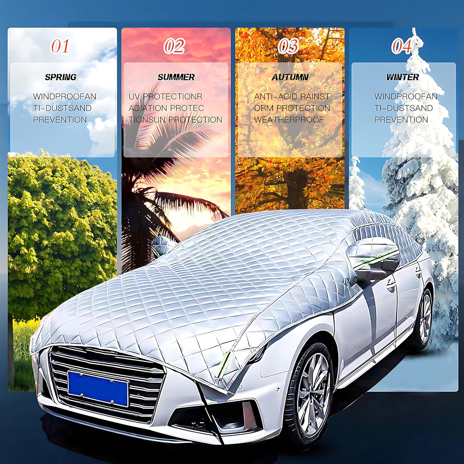 Hail Protector Car Cover Padded Blanket Custom Fit for Mercedes Benz E-Class Sedan E300 E350 E450/E43 E53 E63 AMG
