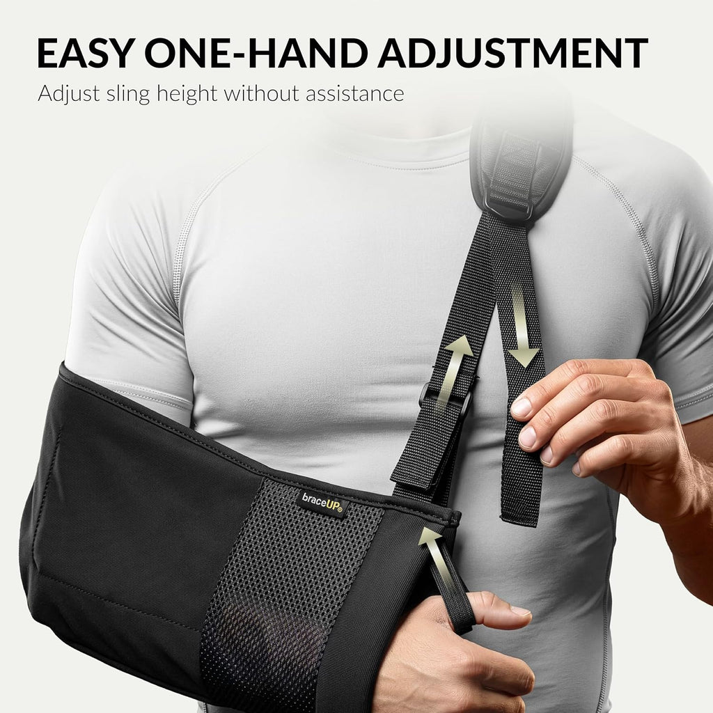 Arm Sling with Padded Strap & Storage Pocket, One Size
