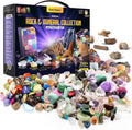 Rock Collection for Kids - Includes 250+ Bulk Rocks, Gemstones & Crystals + Genuine Fossils and Minerals - 2 Lbs.
