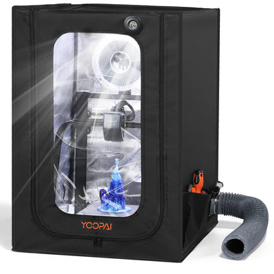 3D Printer Enclosure with Ventilation Kit & LED, Medium