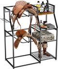 Saddle Rack with Storage, Heavy Duty Stand for Western & English Saddles