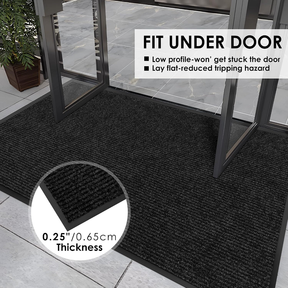 4ft x 6ft Commercial Front Door Mat, Heavy Duty Floor Mat