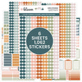 Color Coding Planner Stickers - Muted Neutrals 1/4" Minimalist Dot Labels - Six Sheets, 1000+ Stickers Per Pack!