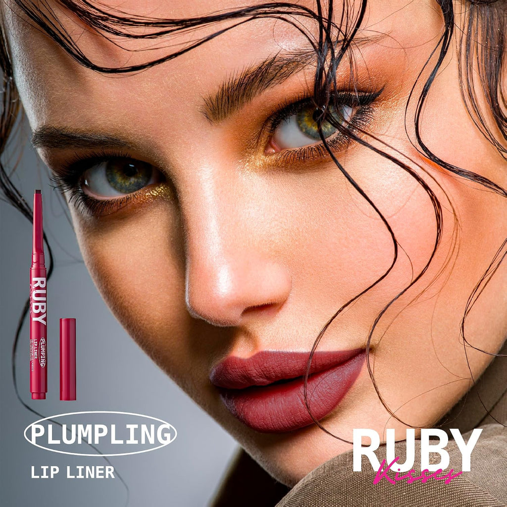 Plumping Effect Lip Liner, Semi Matte, Smudge Proof, High Pigment, Medium to Full Coverage Makeup, Precise Tip, Bold