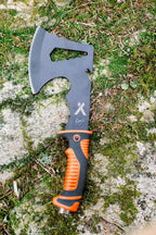 Ultimate Hatchet, Camping Axe with Sheath and Hammer | 3cr13 stainless steel axe with black oxide finish. Includes