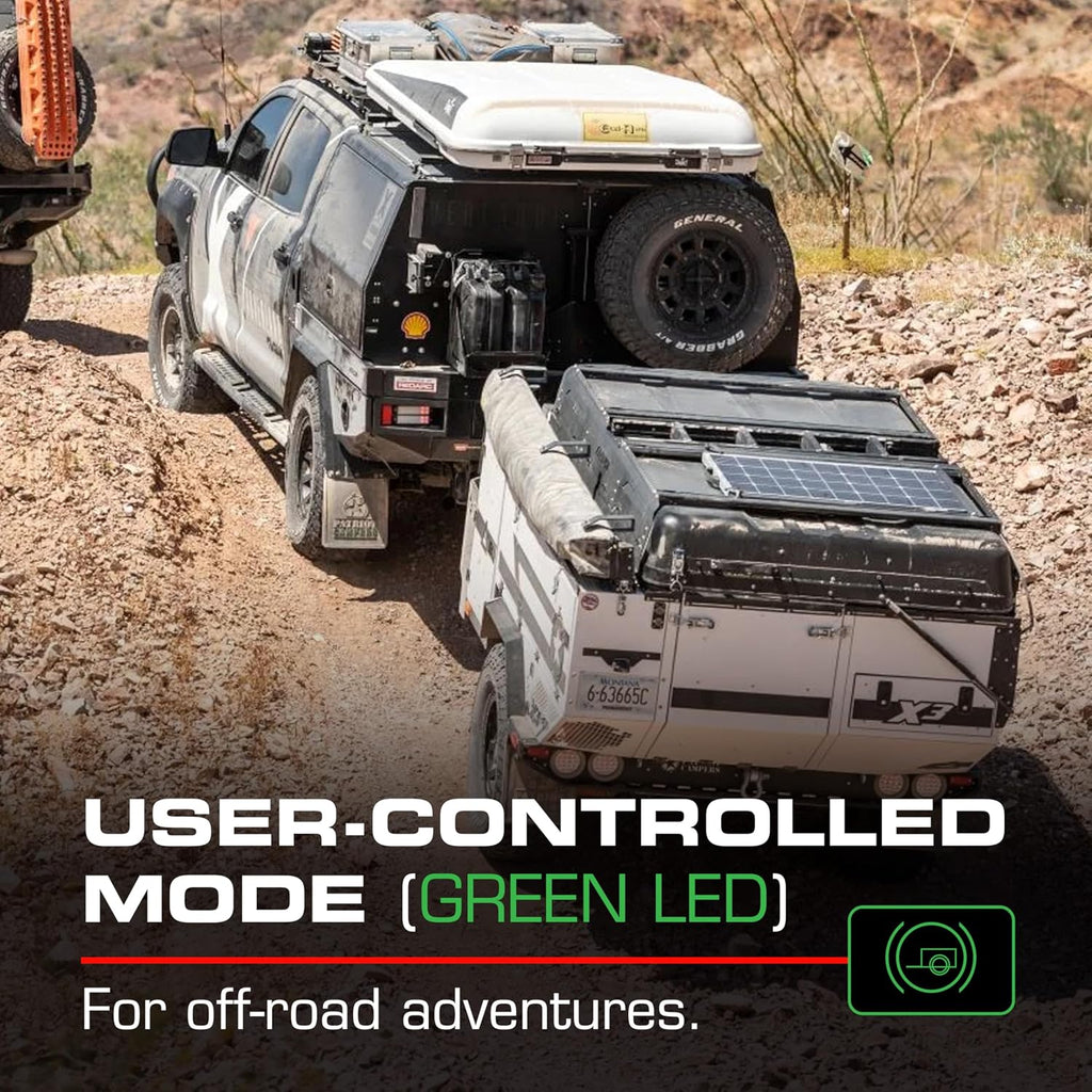 Tow-Pro Link Electric Trailer Brake Controller, 6-Axis Sensor Sway Control, Dual Braking Modes, Plug and Play Install