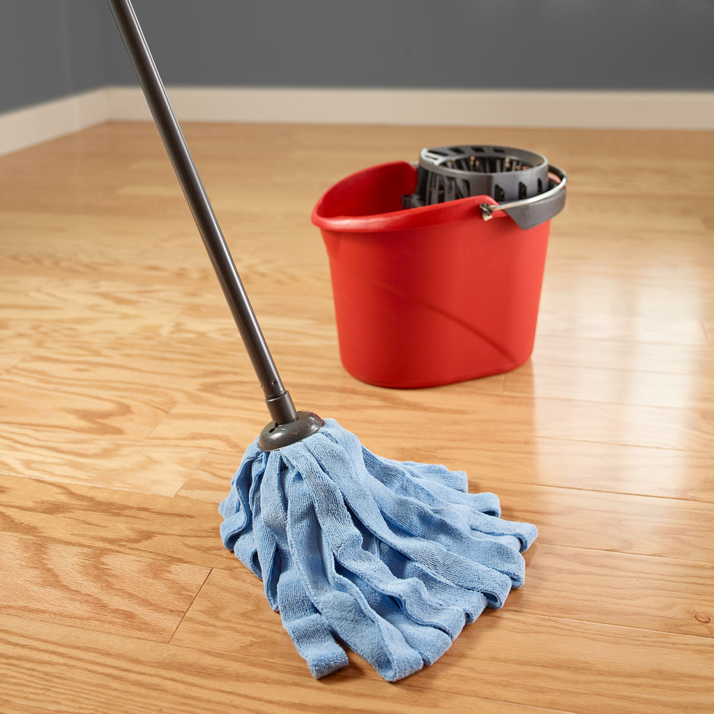 Microfiber Cloth Mop & QuickWring Bucket with Extra Refill, 2 Piece Set