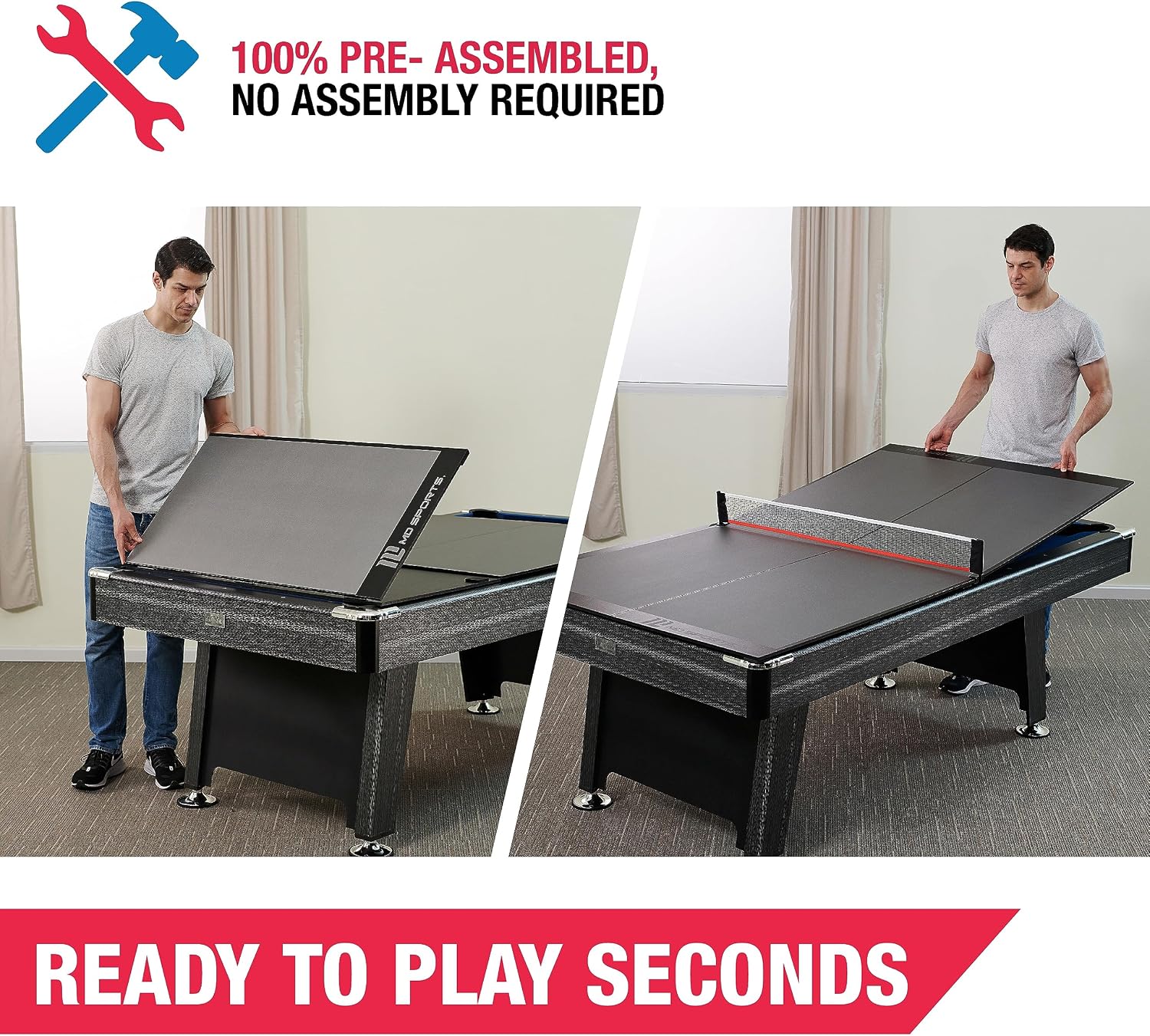 Table Tennis Tables Multiple Styles Ping Pong Tables, Foldable for Easy Storage with Nets Included, Perfect for