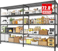 72.8" W Storage Shelves Load 1600LBS, 5 Tier Metal Shelving Unit