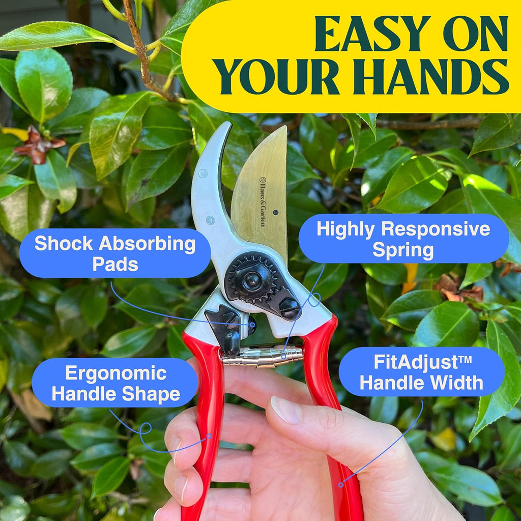 ClassicPRO 8.5" Professional Premium Titanium Bypass Pruning Shears - Use As Pruners, Garden Shears, Heavy Duty