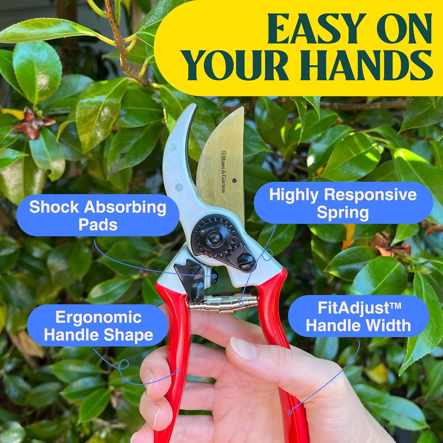ClassicPRO 8.5" Professional Premium Titanium Bypass Pruning Shears - Use As Pruners, Garden Shears, Heavy Duty