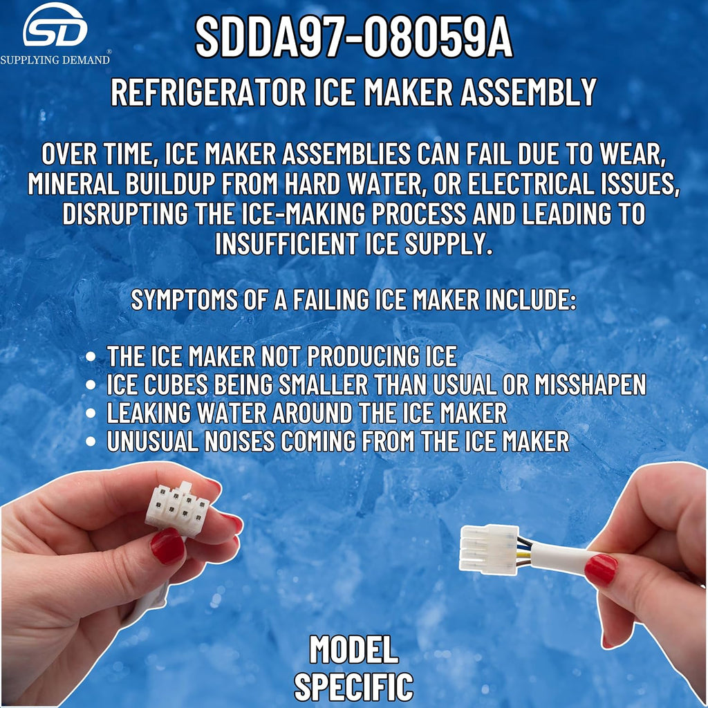 Supplying Demand DA97-08059A Refrigerator Ice Maker Assembly Replacement Model Specific Not Universal