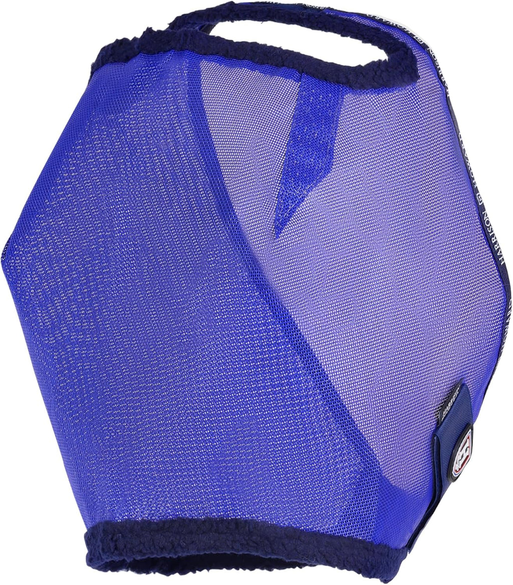 All-Round Mesh Horse Fly Mask UV Protective with Fleece-Padded Edging Deep Navy L
