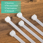 Shappy 36 Inch 50 Pack Large Zip Ties Heavy Duty Wire Ties, White