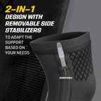 Premium Compression Knee Sleeve with Stabilizers, Removable Stabilizers, Advanced Customizable Compression Sleeve