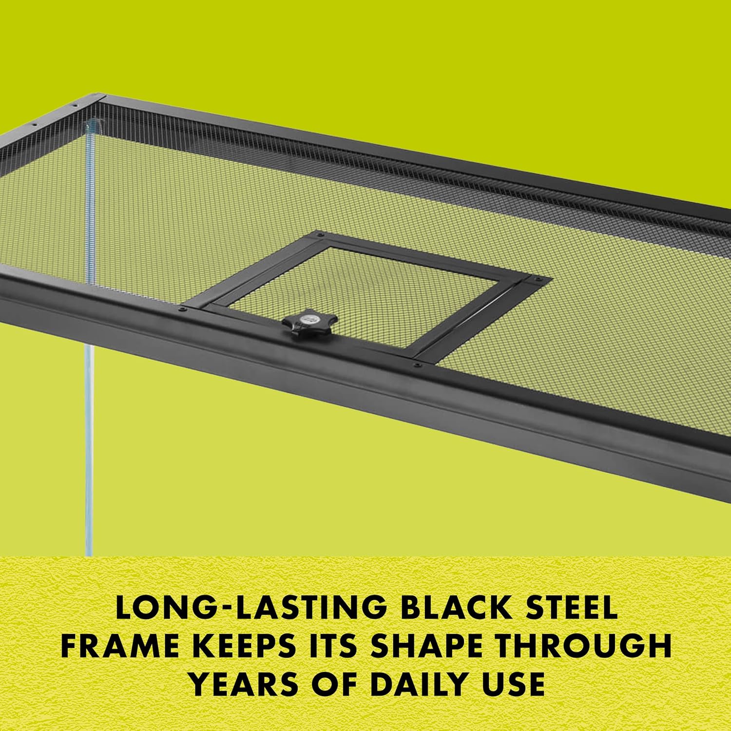 Pet Reptile Terrarium Fresh Air Screen Cover with Hinged Door 24" x 12" | Reptile tank accessories with locking door