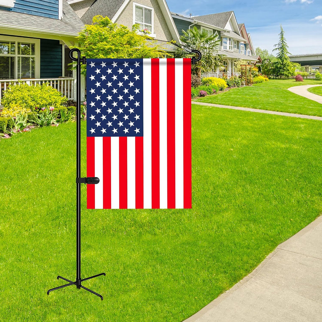 Garden Flag Stand with 5 Prong Base,Stable Design Garden Flag Holder for Outside,Waterproof Coated Yard Flags Pole