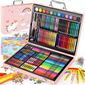 Arts and Crafts Supplies, 183-Pack Drawing Painting Set for Kids Girls Boys Teens, Coloring Art Kit Gift: Crayons