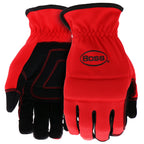 Men's Task 3-Pack High Performance Synthetic Leather Palm Work Gloves, High Dexterity, Knuckle Padding, Comfort
