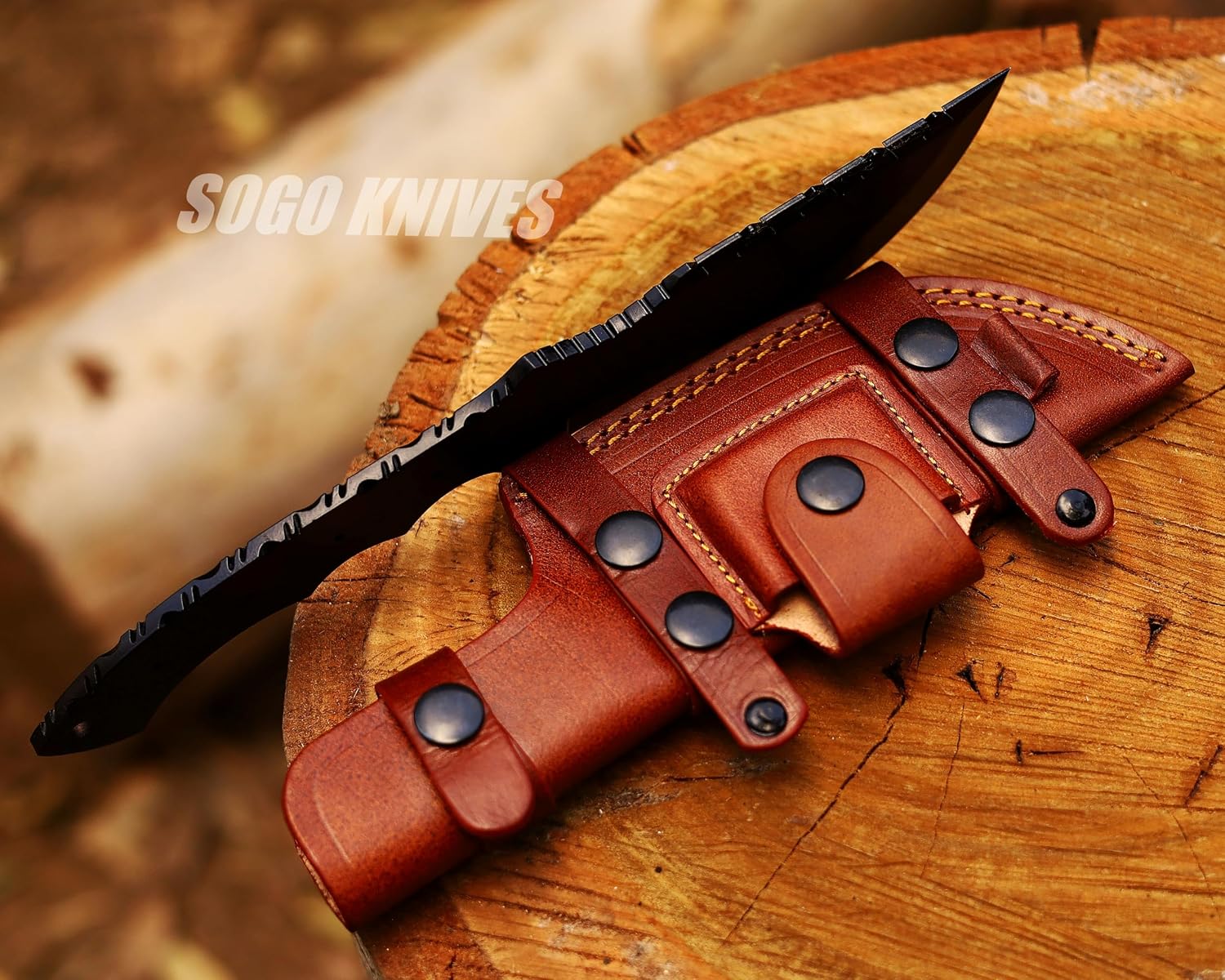 Damascus Tracker Knife Making Kit DIY Handmade Kit Includes Blank Blade Steel Blade, Pins, with Sheath, Handle Scales