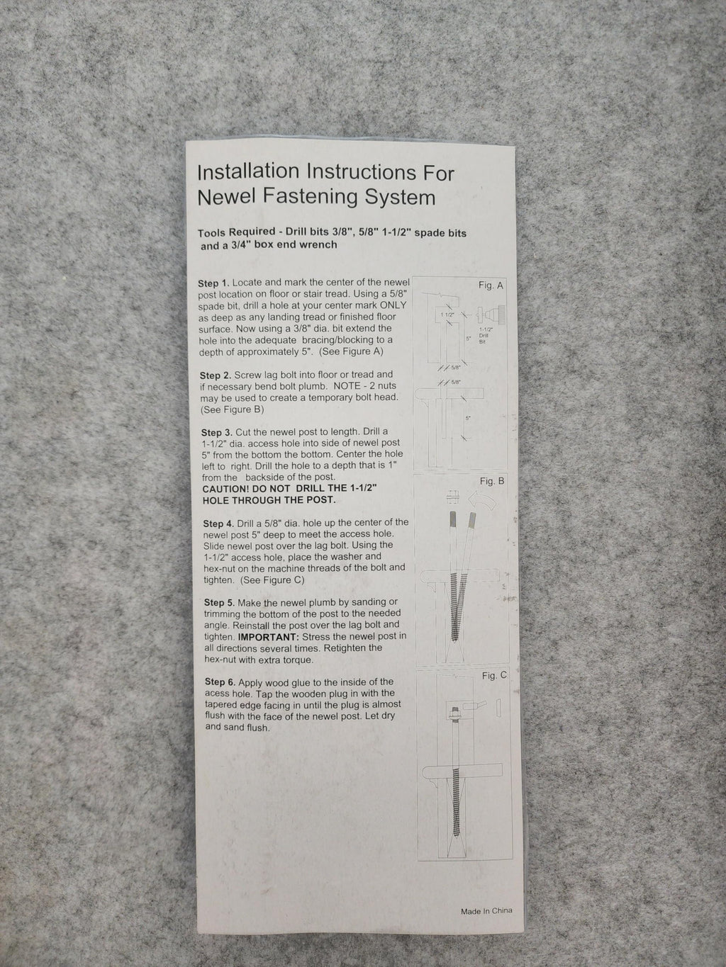 Newel Mounting Fastening System