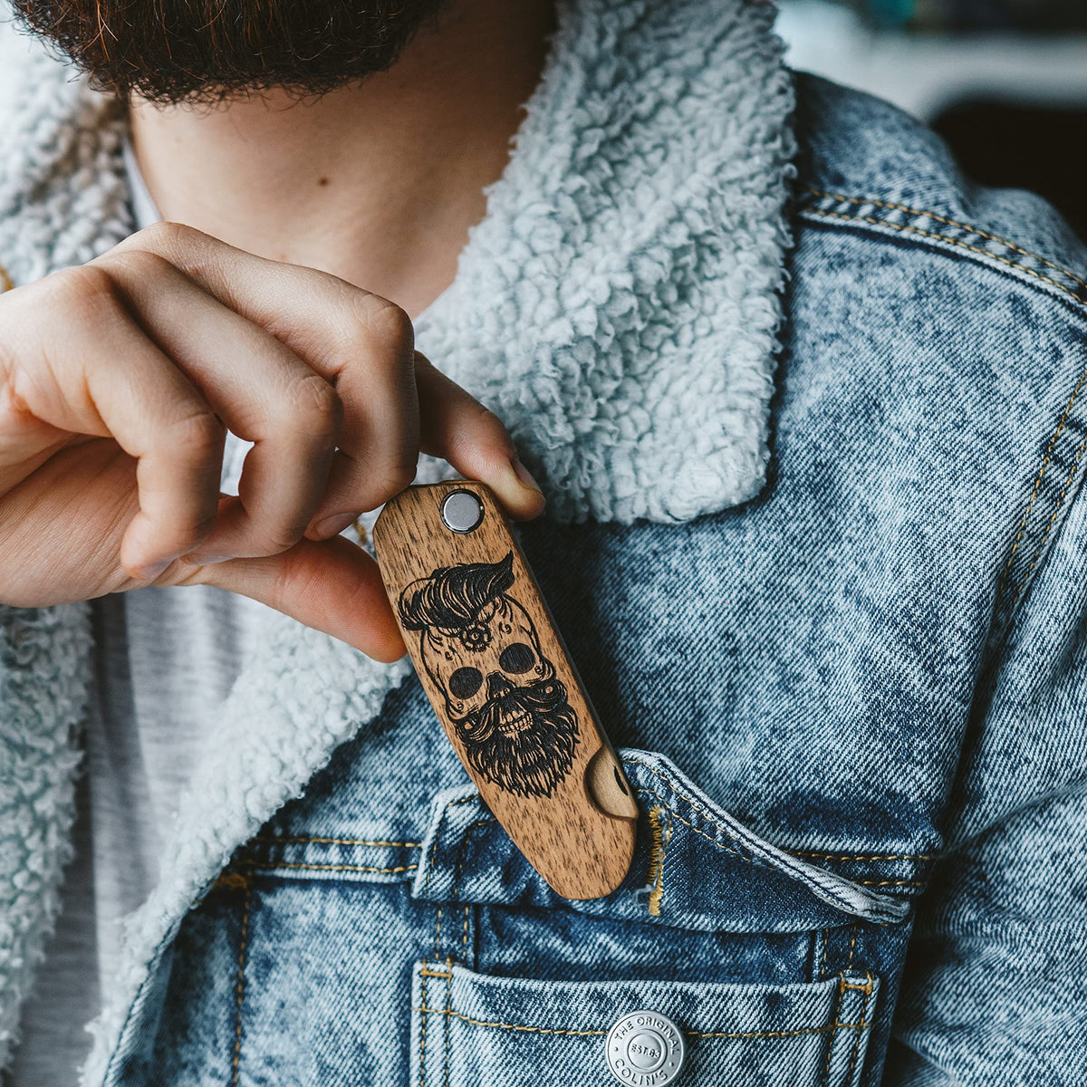 Beard Comb Gifts for Him (Skull)