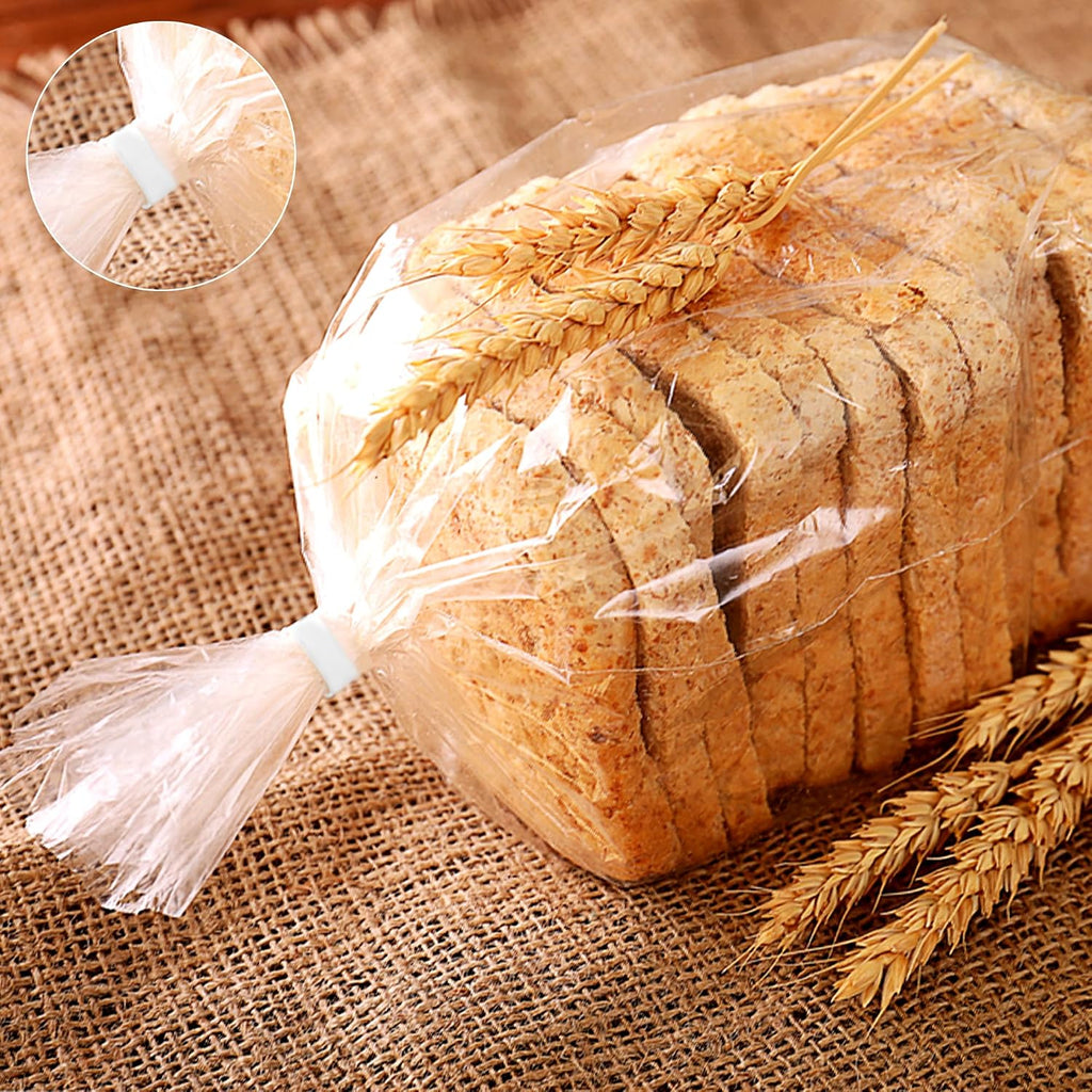 500 Reusable White Paper Bread Ties - 5" Twist Ties for Bags, Bread, Cake Pops
