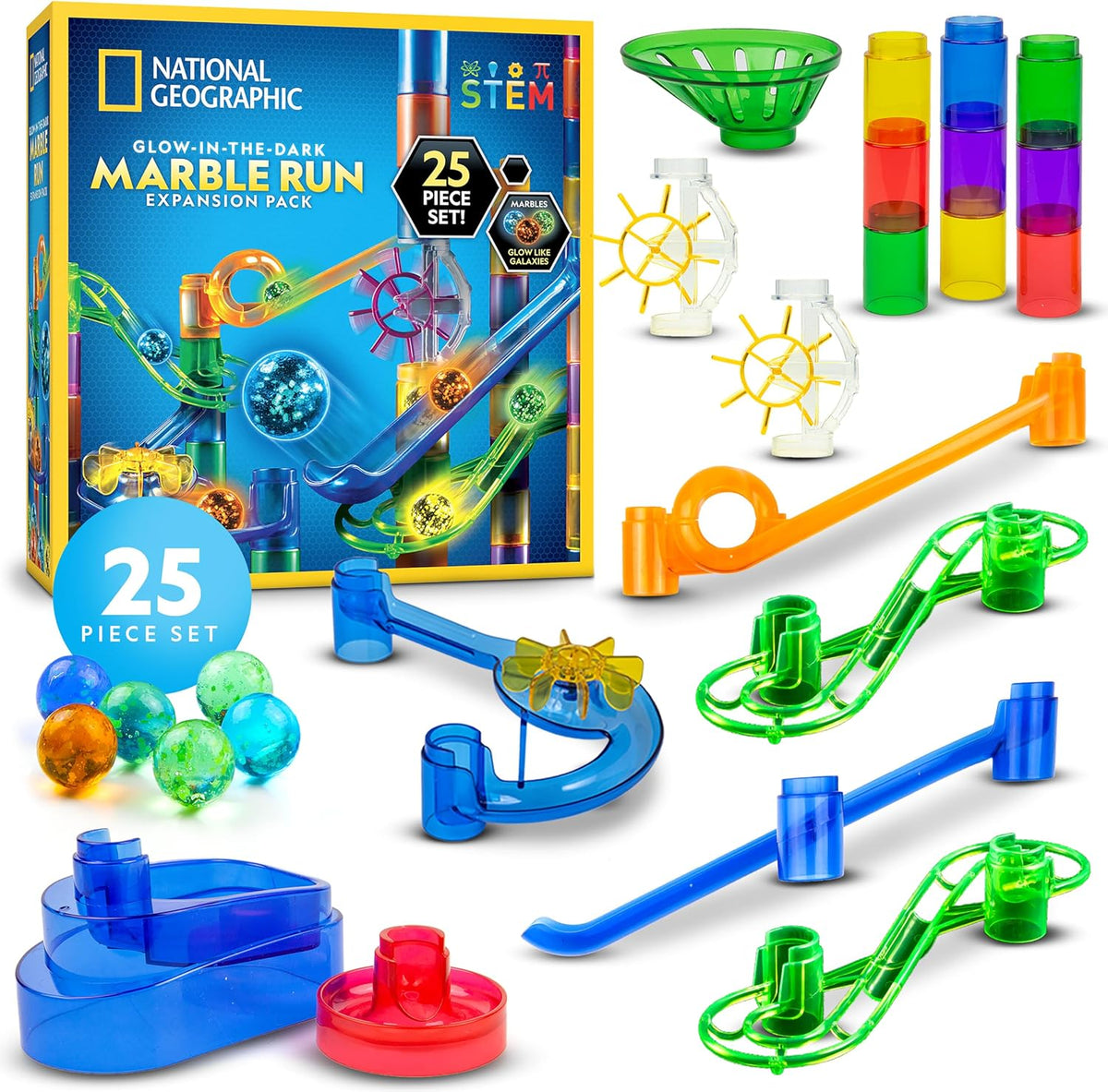 Glow in the Dark Marble Run 25-Piece Expansion Pack