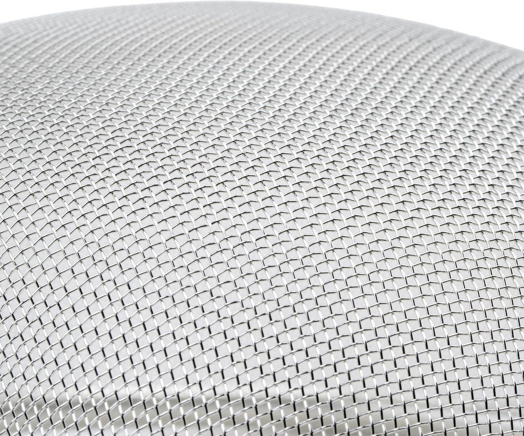 Winco Strainer, 10.25-Inch Diameter, Medium Single Mesh, Nickel, Tan