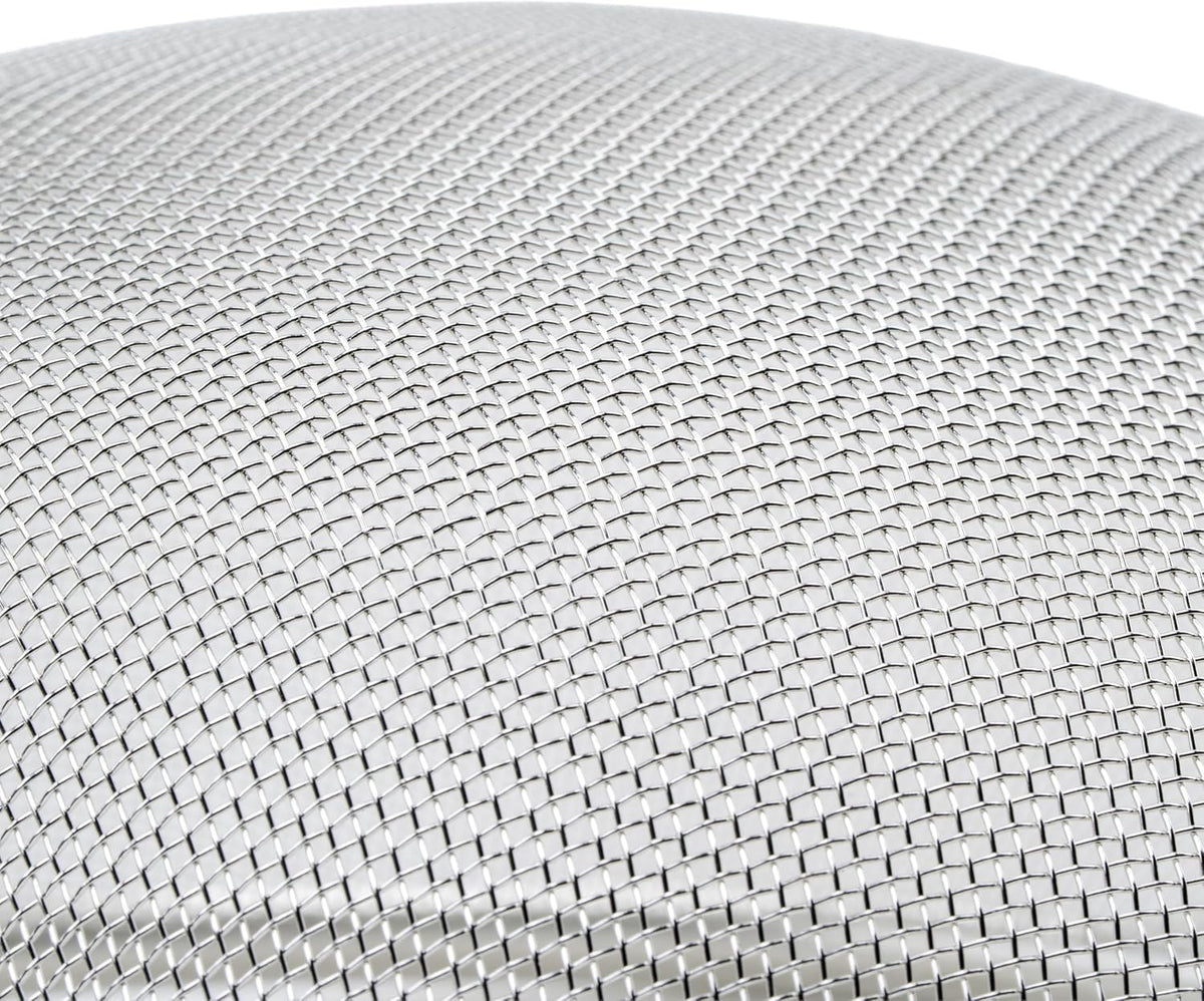 Winco Strainer, 10.25-Inch Diameter, Medium Single Mesh, Nickel, Tan