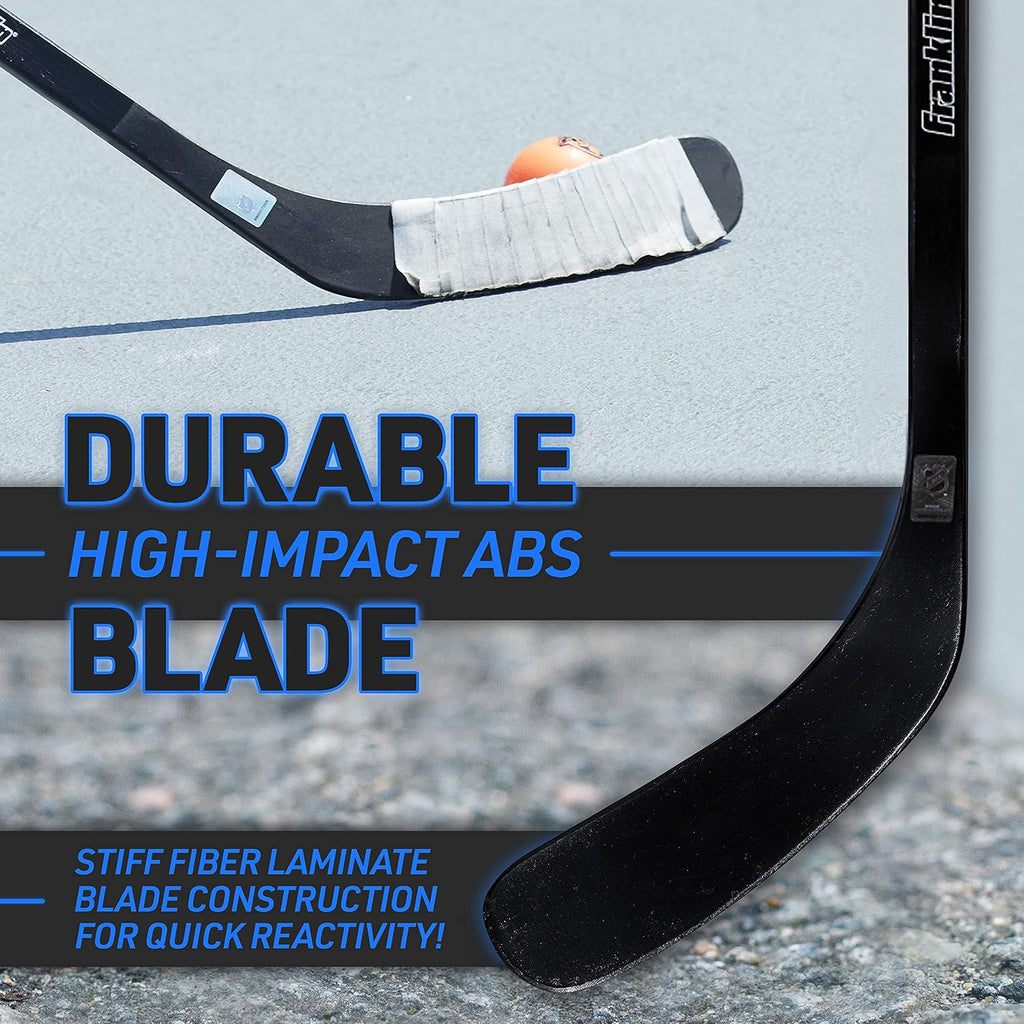 Street Hockey Sticks - Ambush Junior Street Hockey Stick - Wood and Fiberglass Shaft - ABS Blade - One Piece Stick
