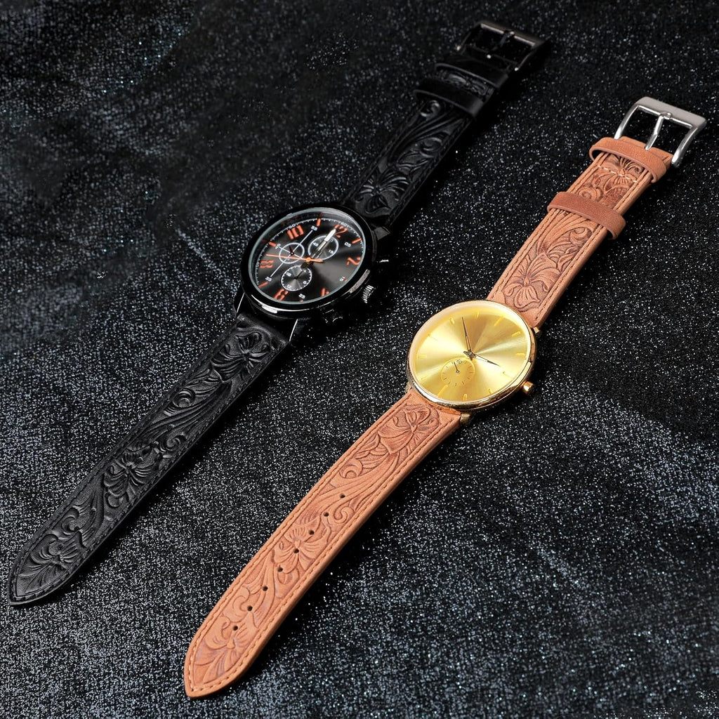 Quick Release Retro Pattern Classical Watch Band, 20mm & 22mm, for Samsung Galaxy Watch 6 (Classic 43mm, 47mm, 40mm