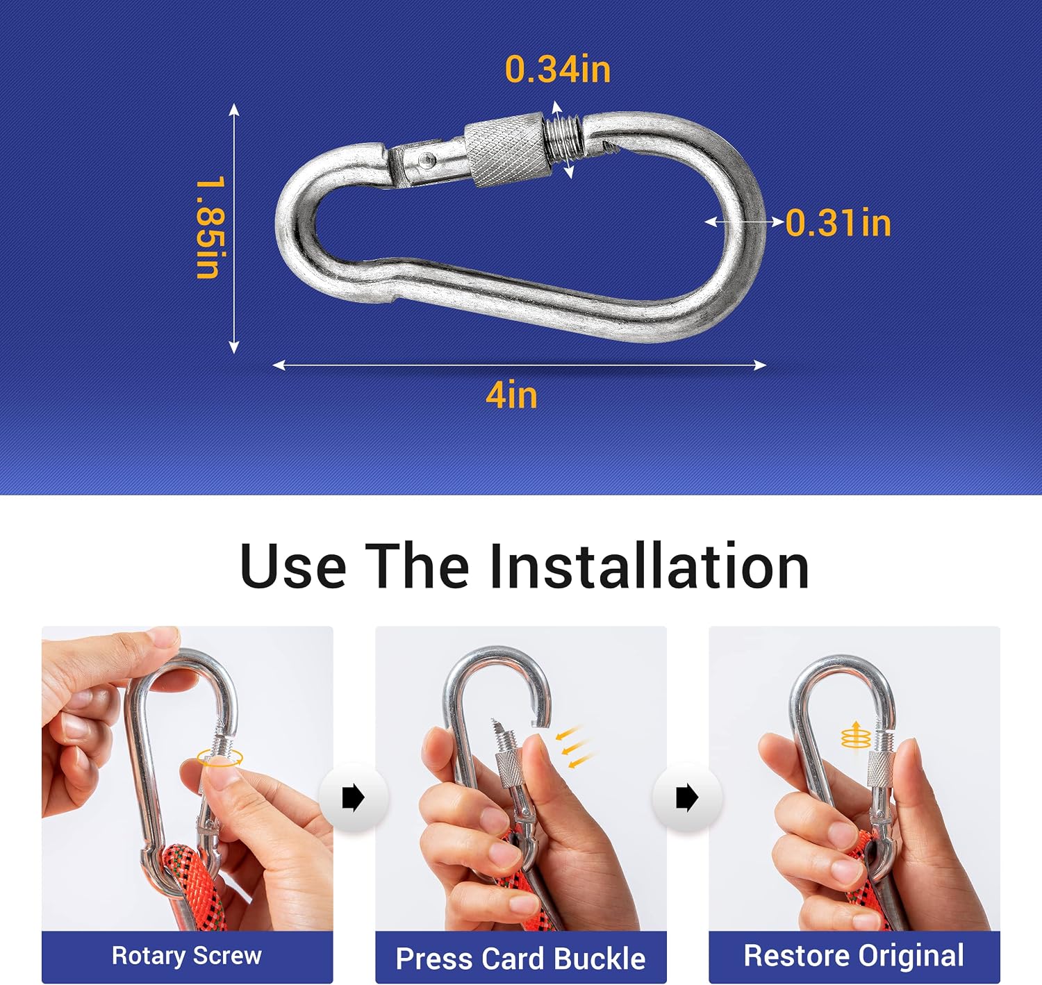 Climbing Rope, Dynamic Rock Climbing Rope, Braided Polyester Arborist Rigging Rope, Escape Equipment in