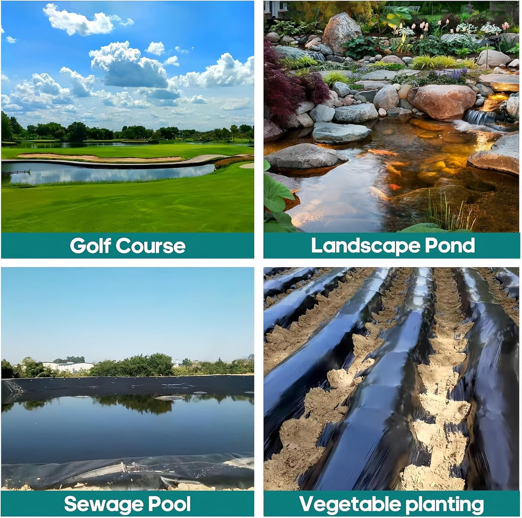7 x 10 FT Pond Liner, Fish Pond HDPE Liner Waterproof Flexible