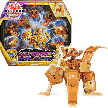 Ultimate Viloch, 7-in-1 Exclusive Bakugan, Includes BakuCores and Trading Cards, Geogan Rising Collectible Action