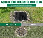 18x18in Square Ductile Iron Atrium Drain Grate and Frame for Yard