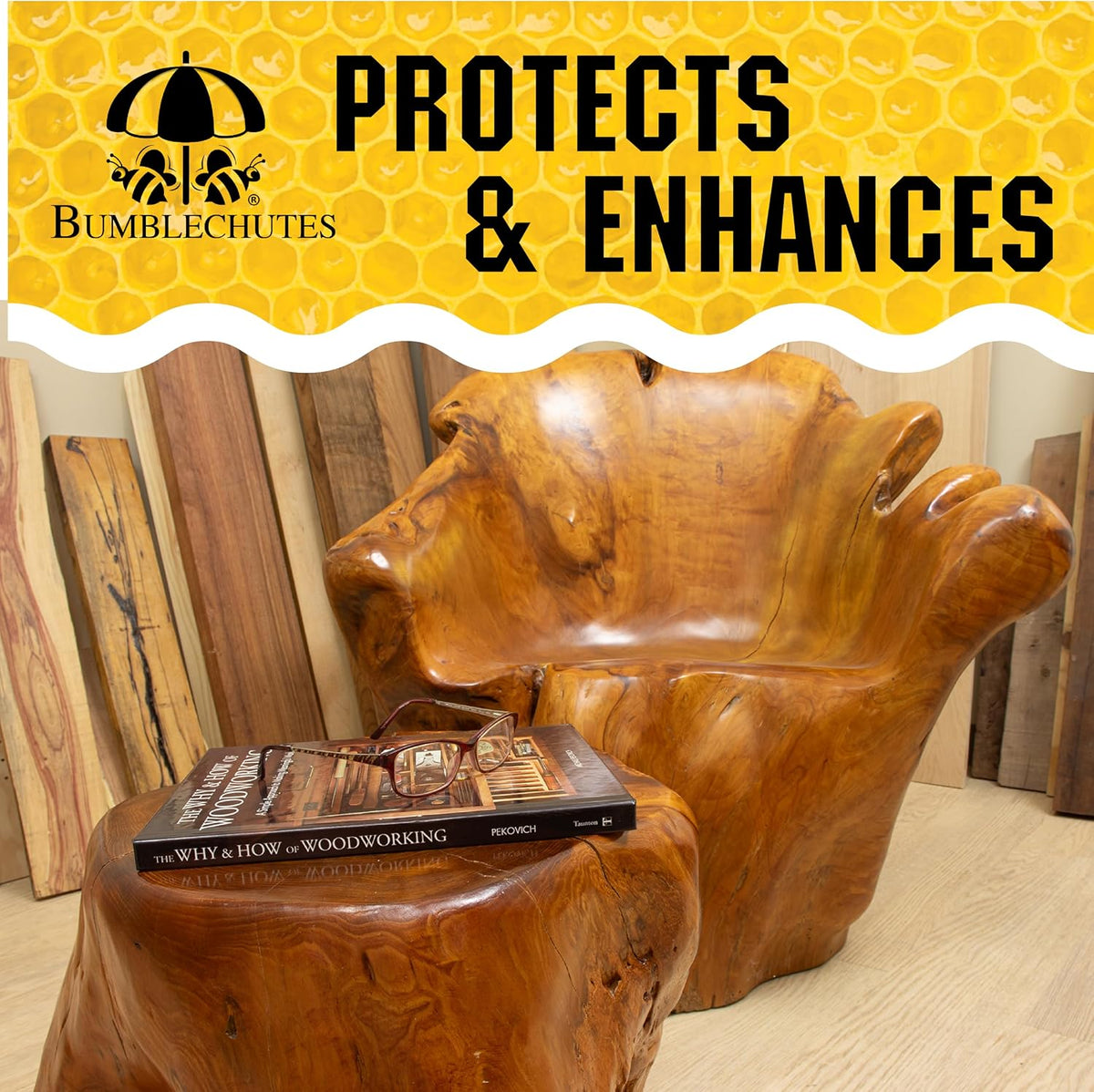 Bee’Nooba Food-Safe Wood Wax Oil – Beeswax & Tung Oil Finish 4 oz