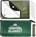 Insulated Tarp, Emergency Survival Blanket, 60” x 84”, Heavy Duty Waterproof Groundsheet, Camping, Thermal Space