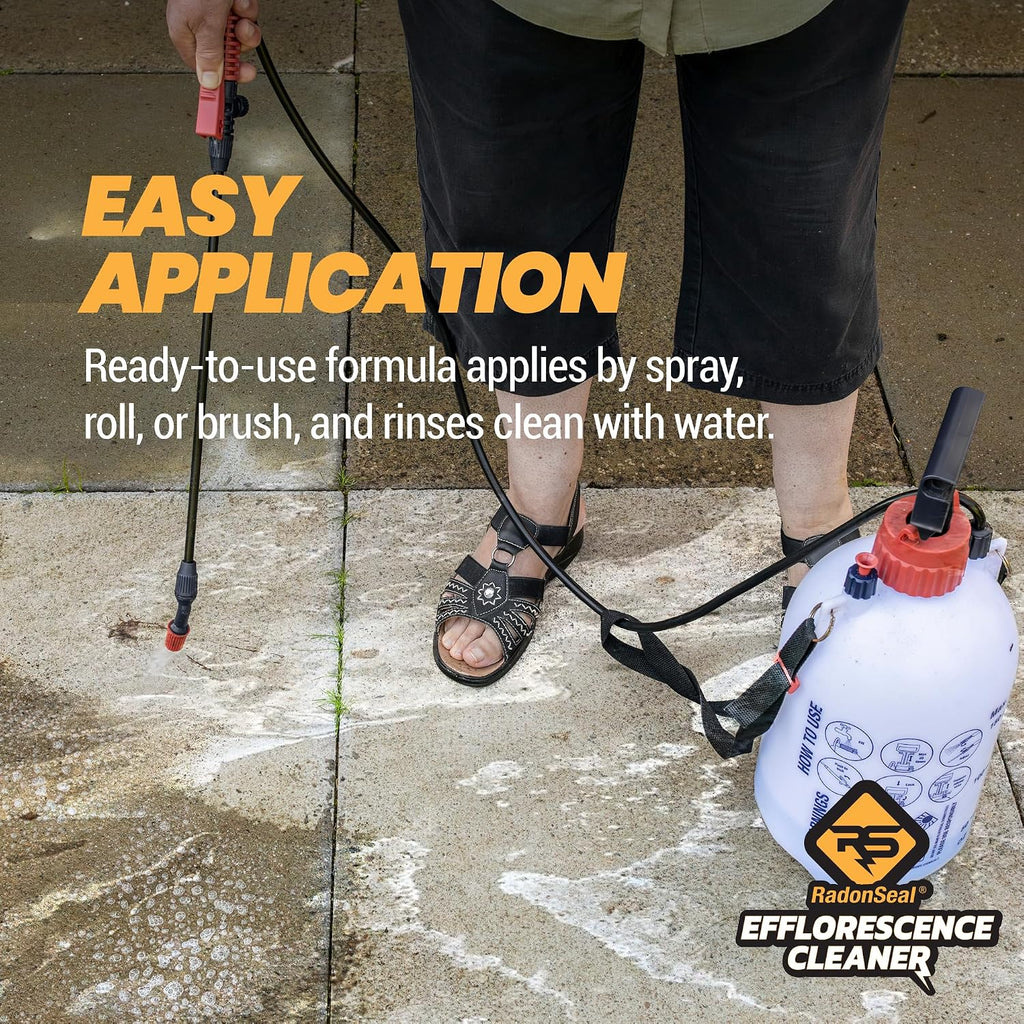 Efflorescence Remover for Brick, Concrete, Pavers & Masonry | Fast-Acting Efflorescence Cleaner for Mortar Haze, Lime