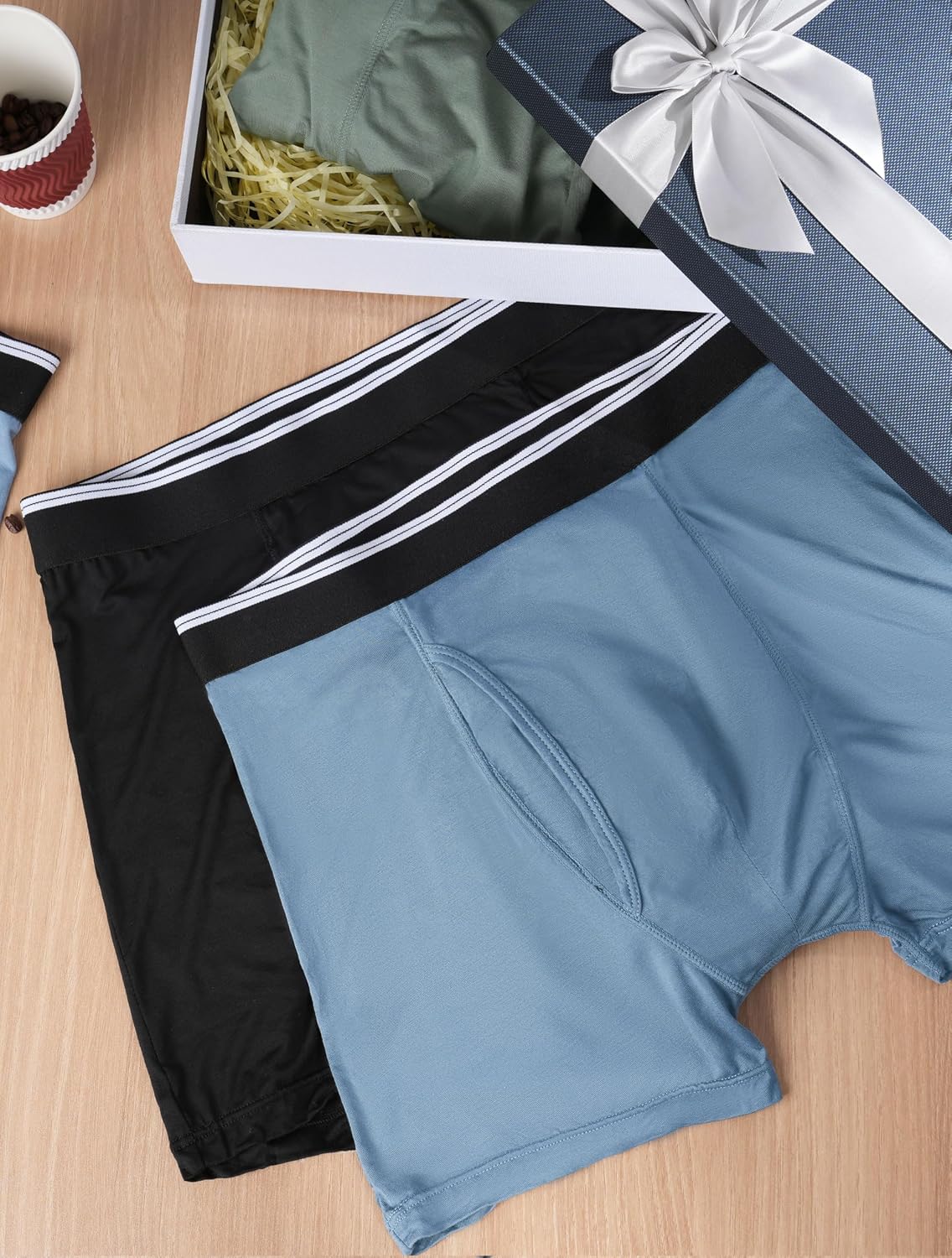 Incontinence Underwear for Men Washable Soft Boxer Briefs 3 Pack