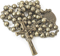 Nazareth Store WWII Combat Design Bronze Rosary Beads Handmade Metal Beaded Men Necklace Miraculous Medal with Jesus