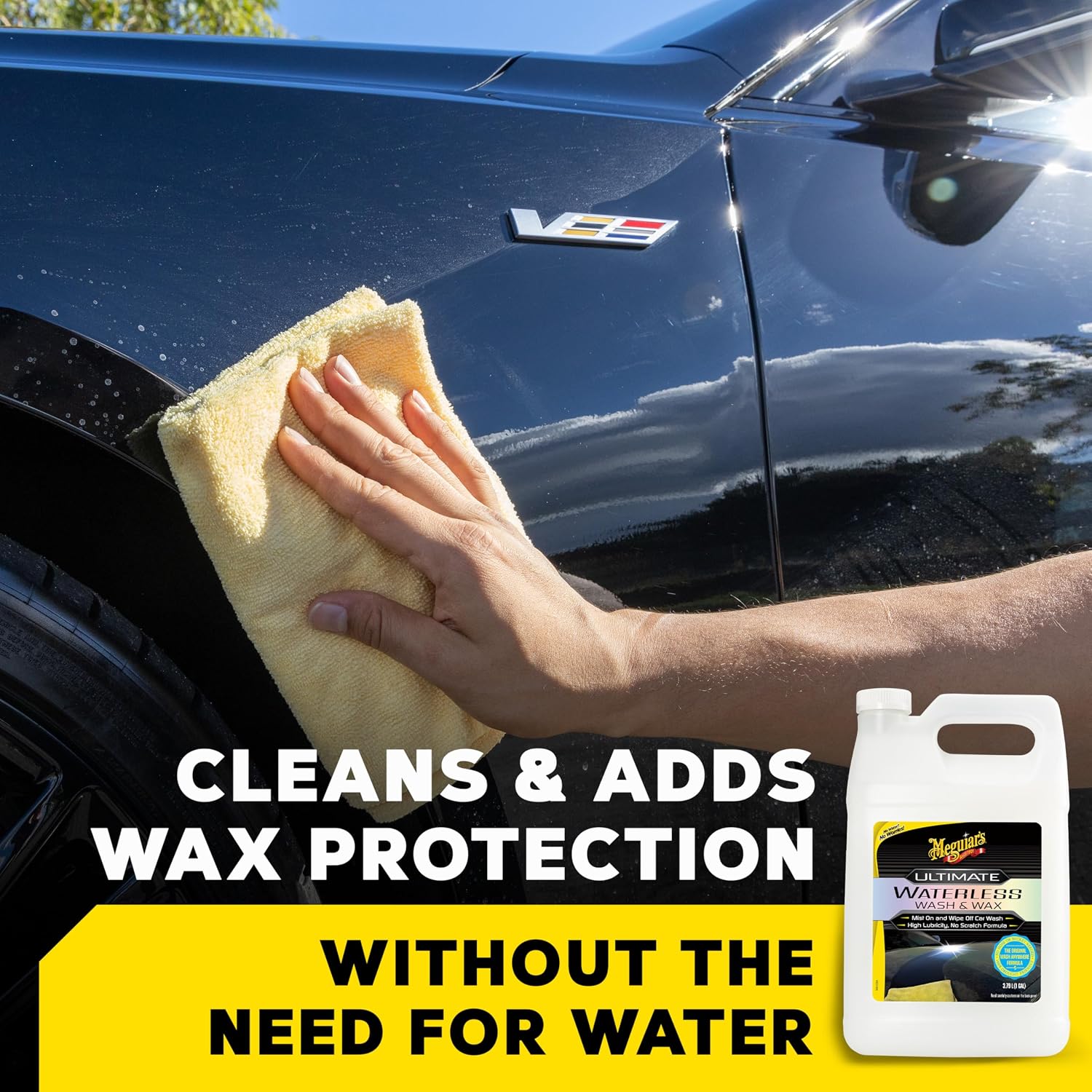 Ultimate Waterless Wash & Wax - Waterless Car Wash & Wax Without Swirling or Scratching - Easy Car Maintenance, No