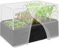 4X2.6X1.3FT Fabric Raised Garden Bed Kit, Breathable Raised Garden Bed with Cover, Garden Beds Outdoor with Plant
