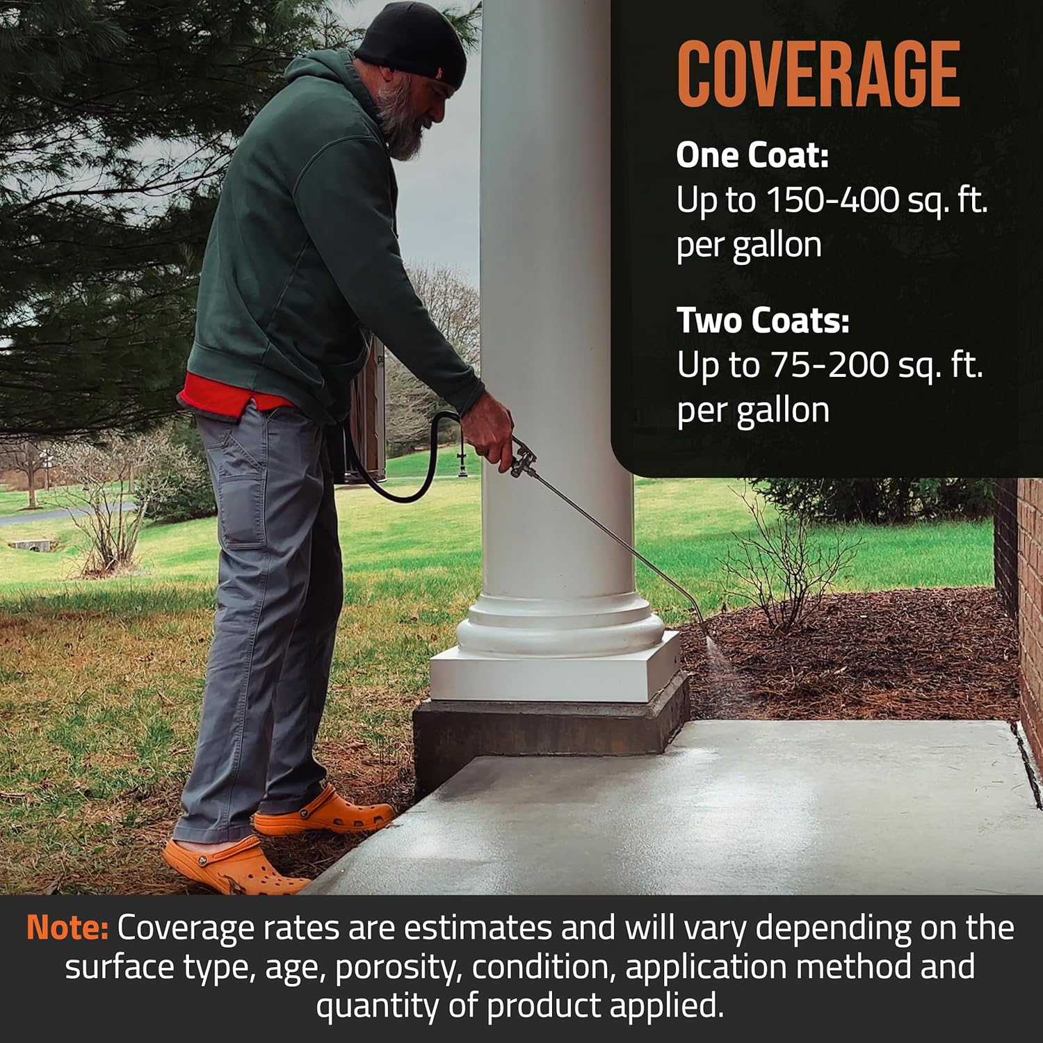 Concrete Sealer - 9500 Concentrate - 1G (Makes 5 Gallon) - 1G Covers up to 150-400 sq ft/Coat| Penetrating Paver