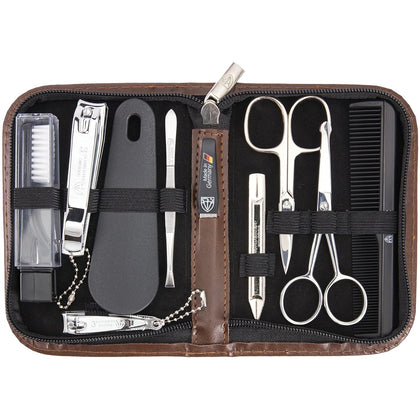 3 Swords Germany - brand quality 10 piece manicure pedicure grooming kit set for professional finger & toe nail care