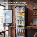 12.2 Cu.Ft Commercial Refrigerators with Double-Layer Glass Door