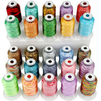 25 Colors Variegated Polyester Embroidery Machine Thread Kit