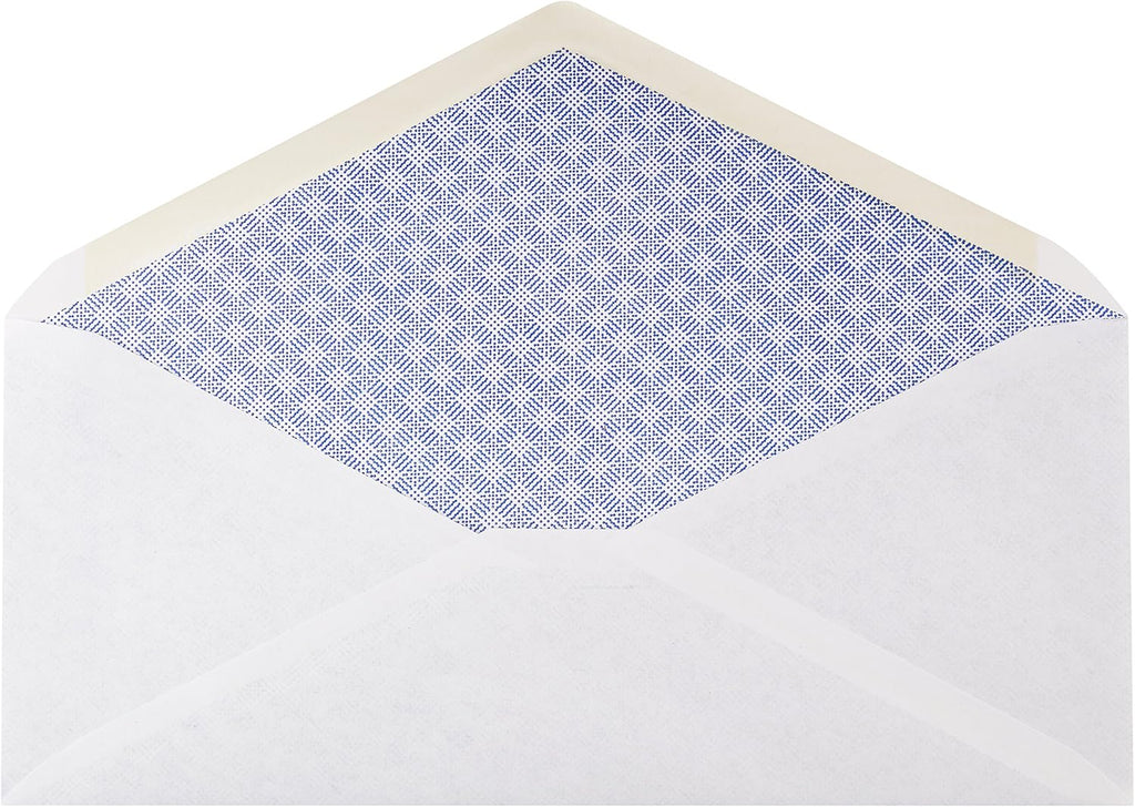 #10 Security Tinted Business Envelopes for Documents and Invoices, Quality Seal, 4-1/8" x 9-1/2", White, Pack of 500